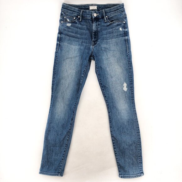 MOTHER The Looker Crop Graffiti Girl Skinny Jeans - Picture 3 of 7